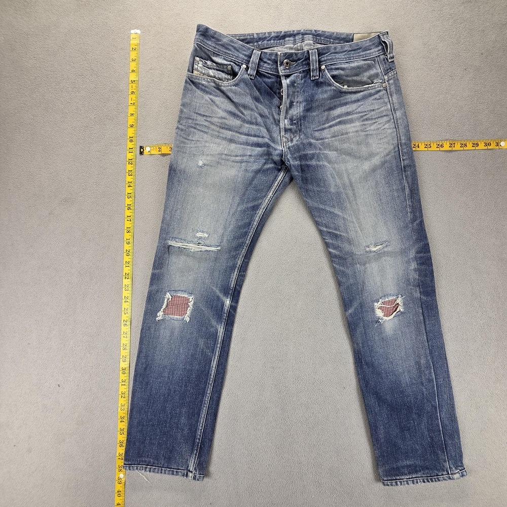 Vintage Diesel Jeans Mens‎ 30x27 Blue Safado Slim Straight Button Fly Made USA